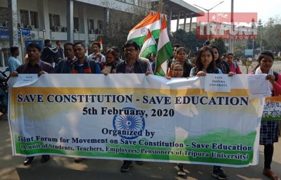 ‘Save Constitution’ rally held in Tripura Central University ‘Save Constitution’ rally held in Tripura Central University